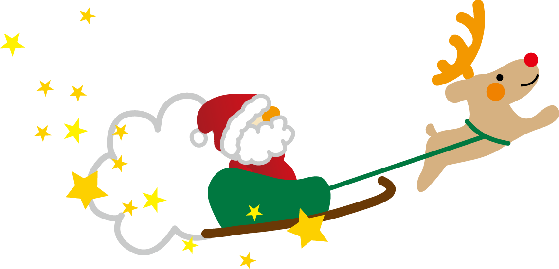 無料ダウンロードサンタクロース そり イラスト 無料 最高の動物画像