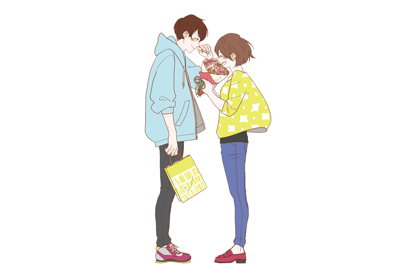 最高のカップル ほのぼの ログ イラスト 無料イラスト集