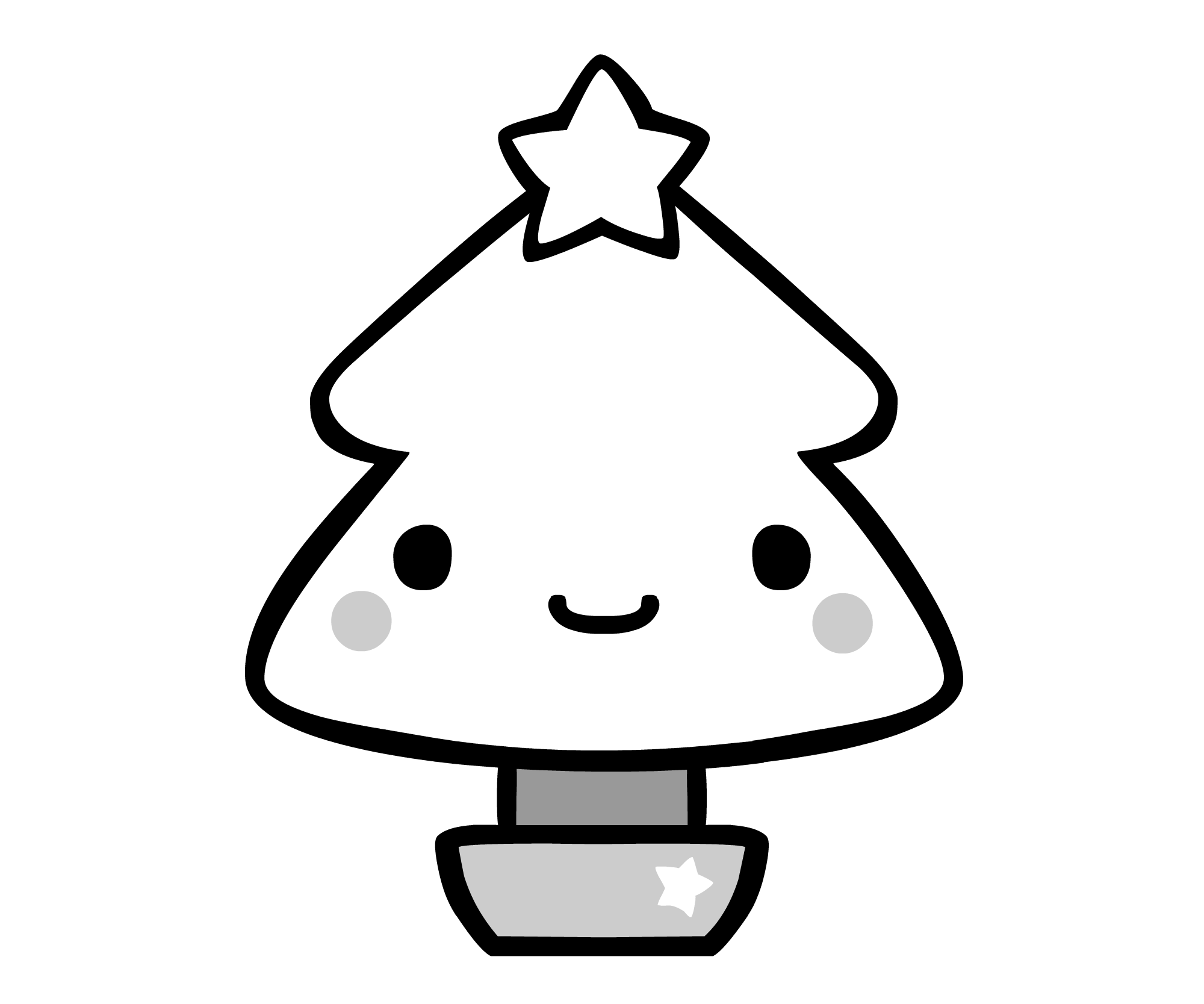 私は本当にそれが好きです クリスマス 白黒 イラスト イラストトップダウンロード