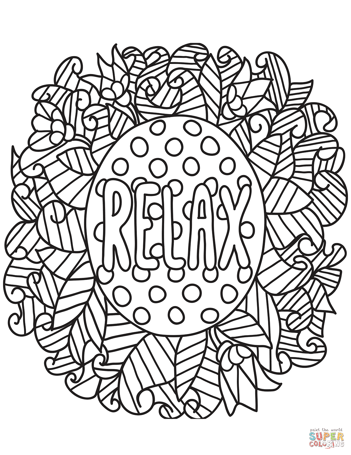 On this page you see a very long list with all coloring pages alphabetically. Relax Coloring Page Free Printable Coloring Pages