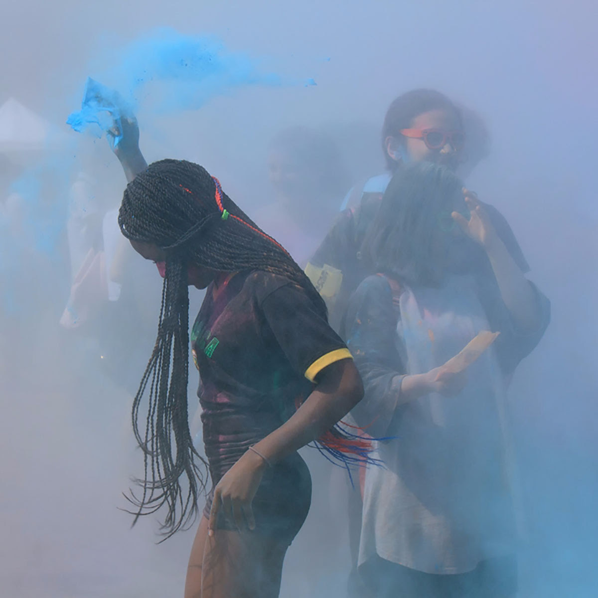 photo of people at holi festival