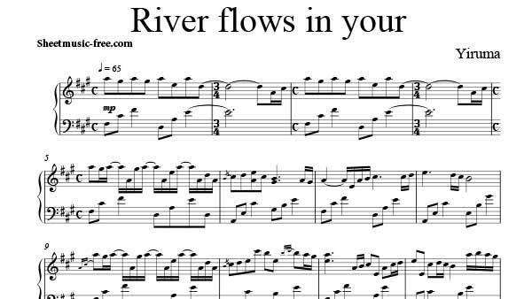 River Flows In You Piano Sheet Music With Notes - Sheet Music For Free