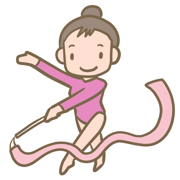 無料イラスト画像 元の新 体操 イラスト かわいい
