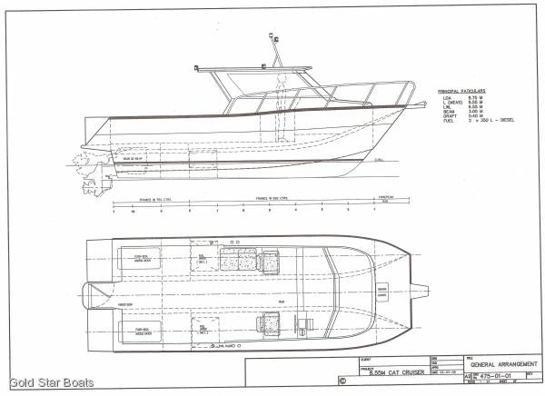 Detail Power cat boat plans Pelipa
