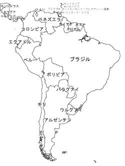 ダウンロード済み 中南米 白地図 無料の公開画像