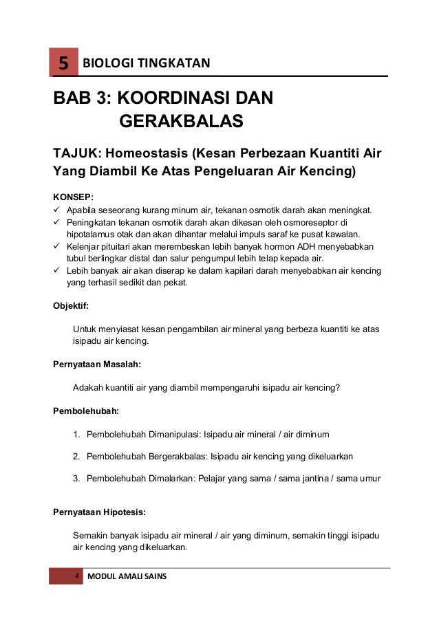 Soalan Objektif Biologi Tingkatan 4 Bab 4 - Selangor h