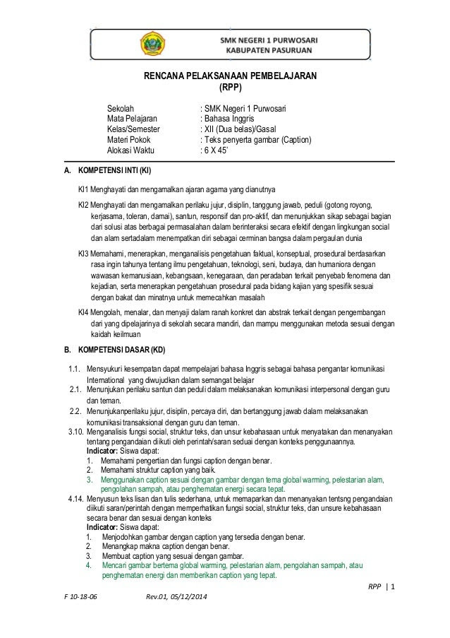 Penyusunan rpp harus mengacu pada komponen dan sistematika rpp yang berlaku. Contoh Rpp Dan Silabus Kelas 3 Sd Revisi
