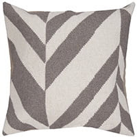 Shop chevron geometric wool and cotton decorative pillow.
