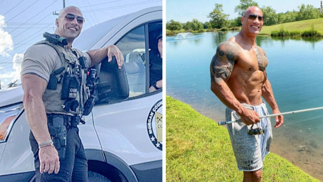 The Rock and a doppelganger