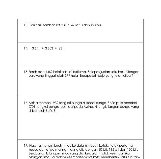 Soalan Ulangkaji Matematik Tingkatan 1 - Little Ponny n