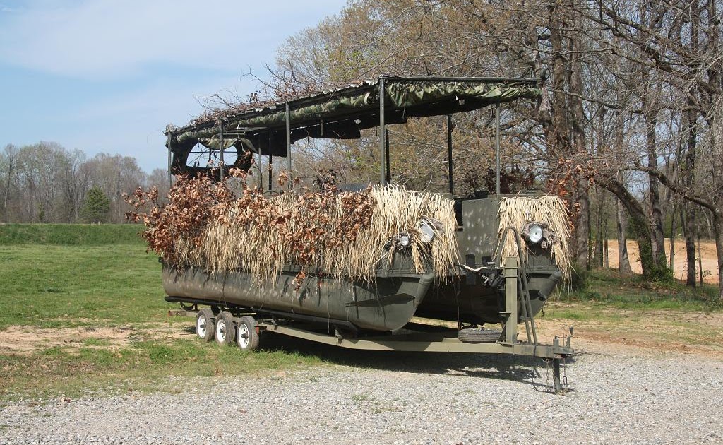 learn pontoon boat duck blind plans wilson