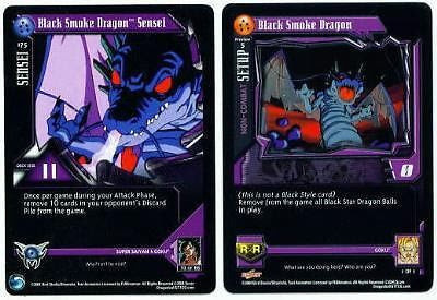 The saiyan saga set was the first set that launched the dragon ball z collectible card game. Dragonball Z Ccg Black Smoke Dragon Rare Set Dbz Tcg Gt Redrum Comics