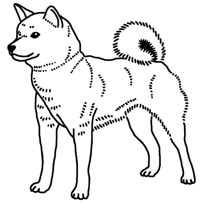 これまでで最高の柴犬 犬 イラスト 白黒 最高の動物画像