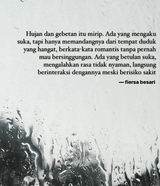 Quotes Hujan Fiersa Besari - Celoteh Bijak