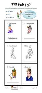 A vocabulary worksheet that highlights the words in the flashcard set above. Esl Printable Worksheet Health Sickness Hospitals Illness English Vocabulary