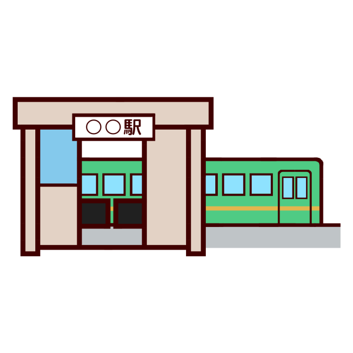 すべての動物の画像 綺麗な駅 イラスト 無料