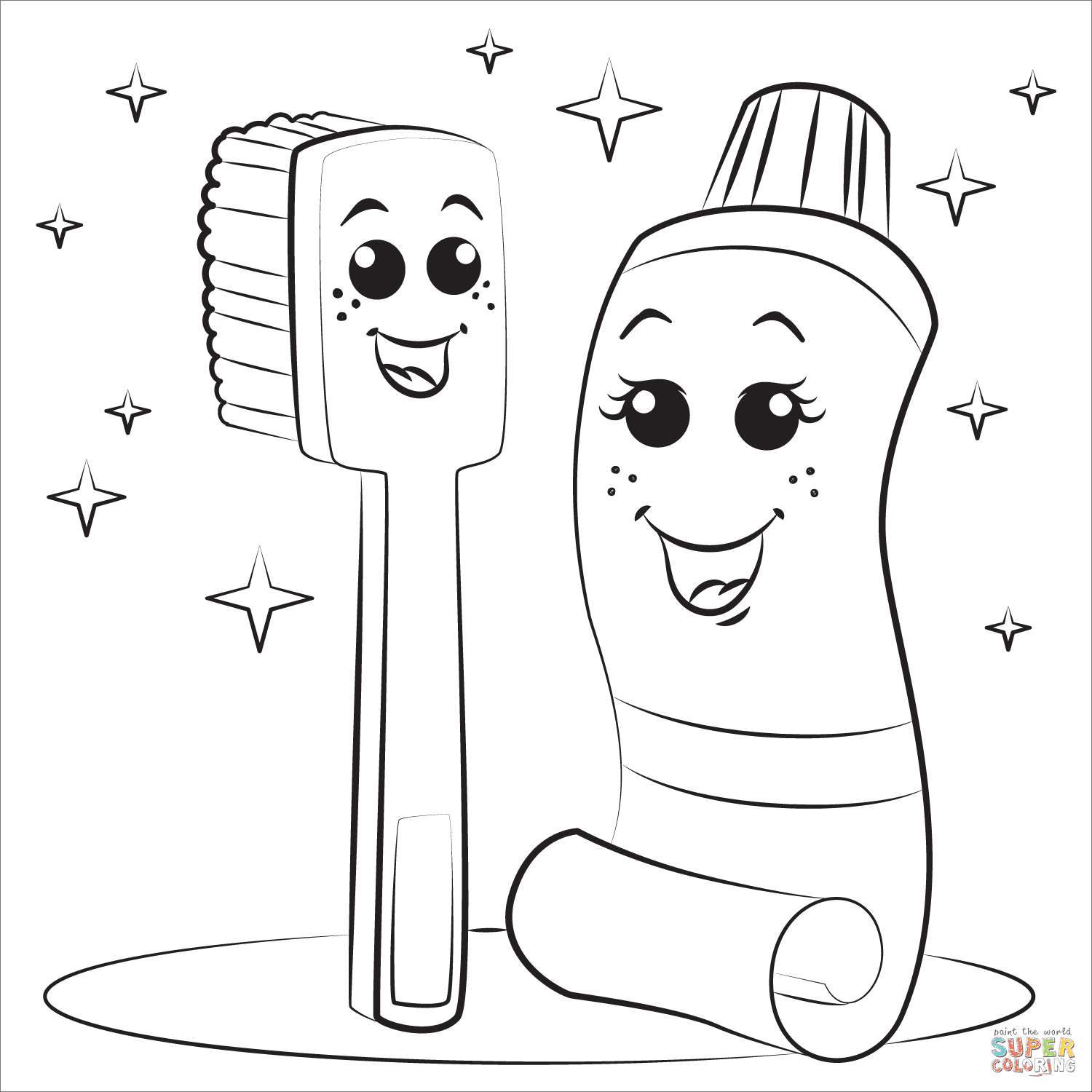 Help your preschooler learn about dentists using this dentist preschool theme! Toothbrush And Toothpaste Coloring Page Free Printable Coloring Pages
