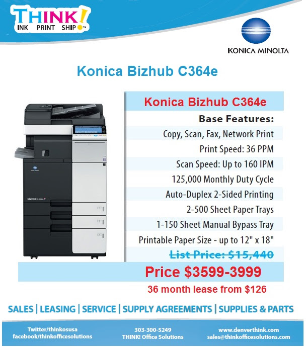 User manual for the konica minolta bizhub c364 in english. Konica Minolta Bizhub C364 Copier Denver Sales Leasing Service Supplies