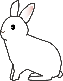 50 横向き うさぎ イラスト 横 動物ゾーン