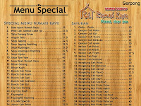 Daftar Menu Taman Santap Rumah Kayu Serpong