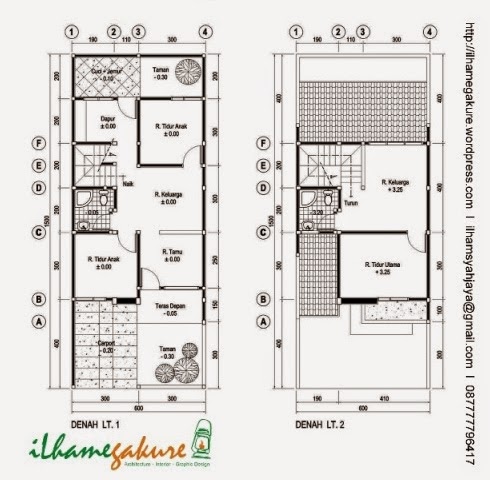  desain rumah minimalis 2 lantai ukuran 7x12 