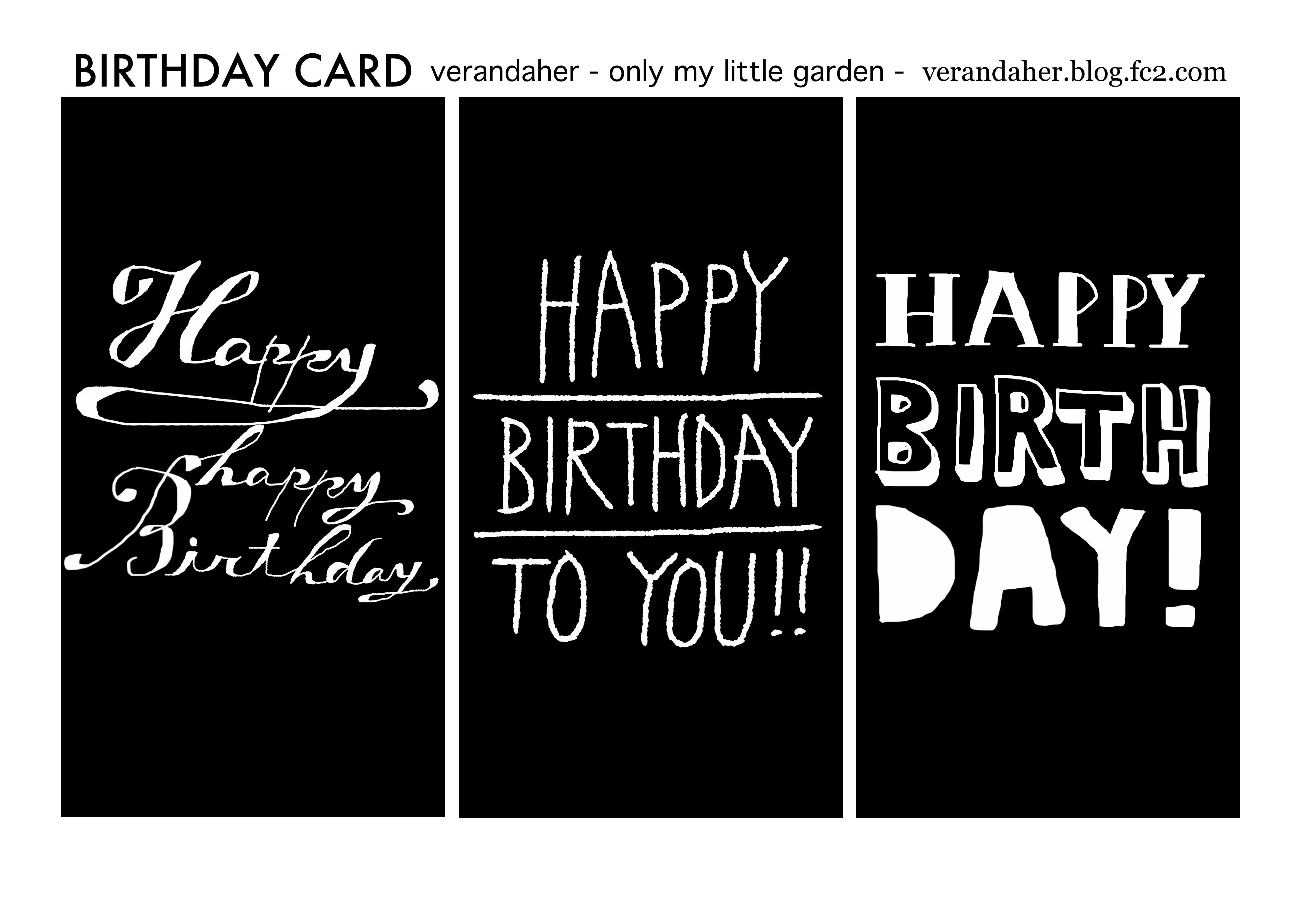 Happy Birthday カード 手書き