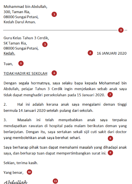 Surat Rasmi Aduan Jalan Rosak - Jul Contoh