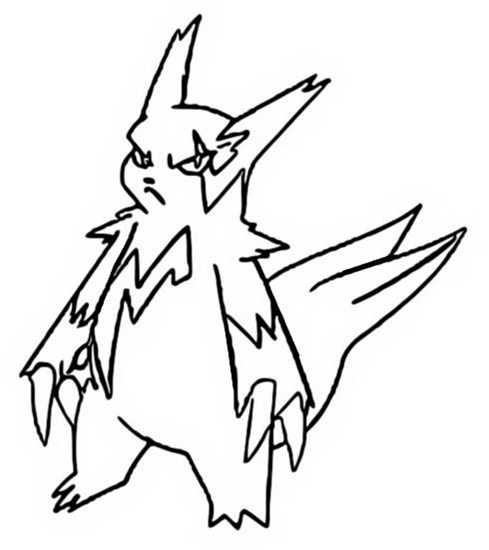 心に強く訴えるザングース ポケモン すべてのぬりえ