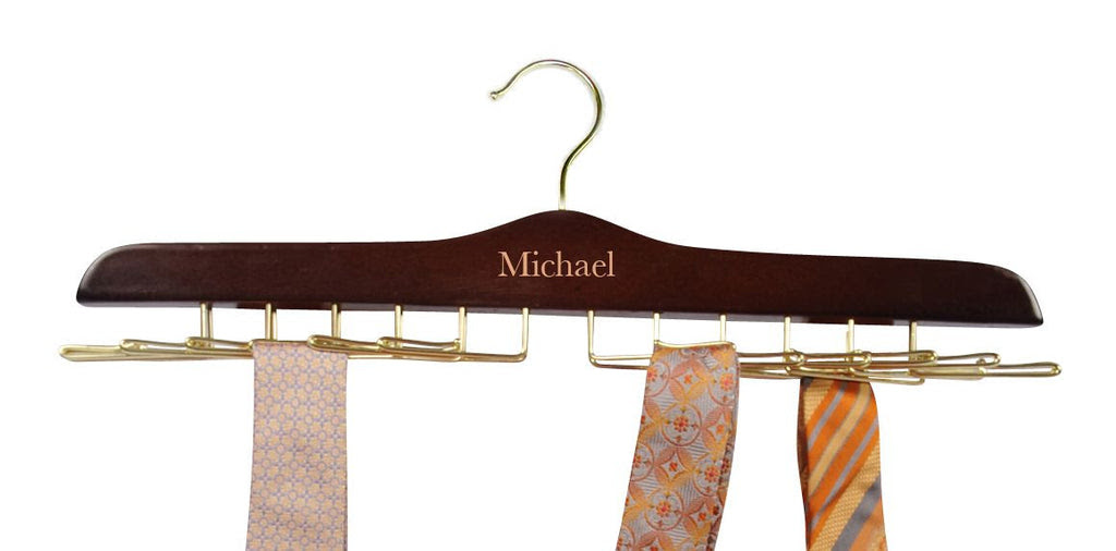 New listinganiva motorized tie rack best closet organizer with led lights, includes j hooks. Engraved Tie Hanger The Perfect Gift Nj
