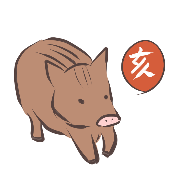 無料印刷可能いのしし イラスト フリー アニメ画像