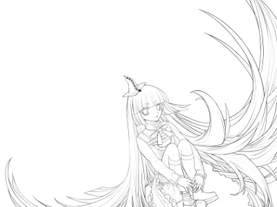 【ベストコレクション】 線画 イラスト かっこいい 女の子 227799