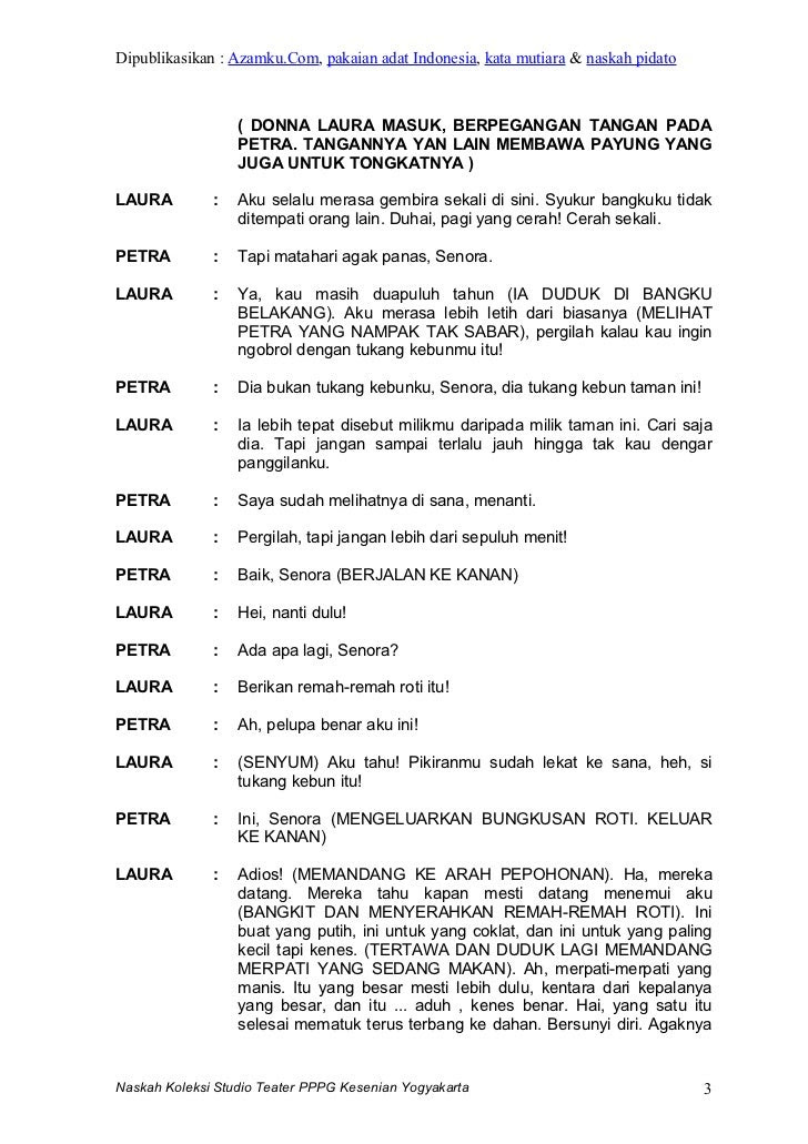 Contoh Drama Singkat Lucu Untuk 6 Orang - Fontoh