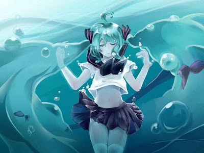 無料イラスト画像 綺麗 水 に 沈む イラスト