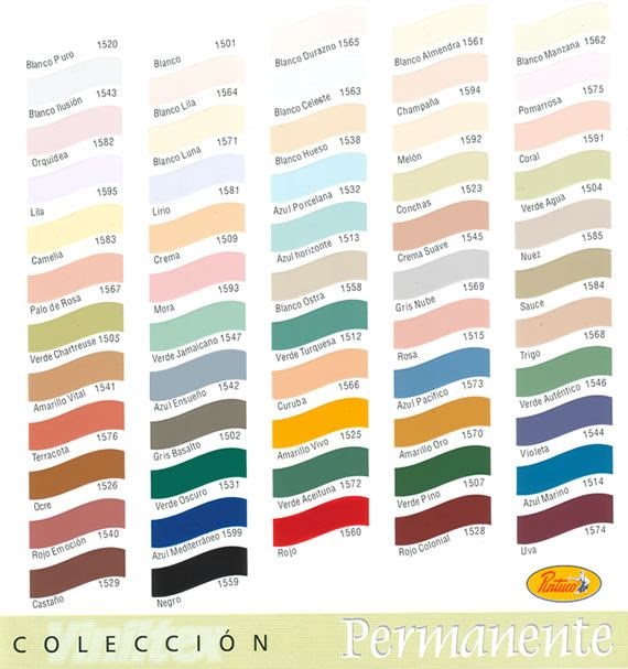Carta De Colores Viniltex De Pintuco : Carta de colores de bobinas | HiloDeCoser.com - Tienda de hilos online