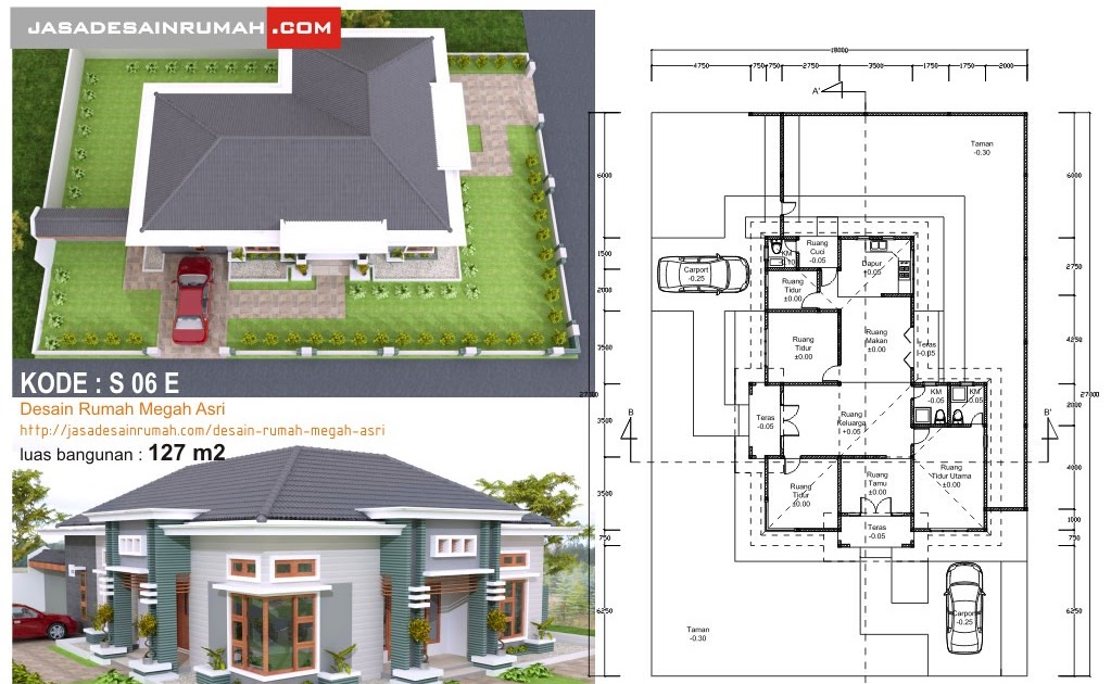 Denah Rumah Sederhana Posisi Hook. denah rumah minimalis 