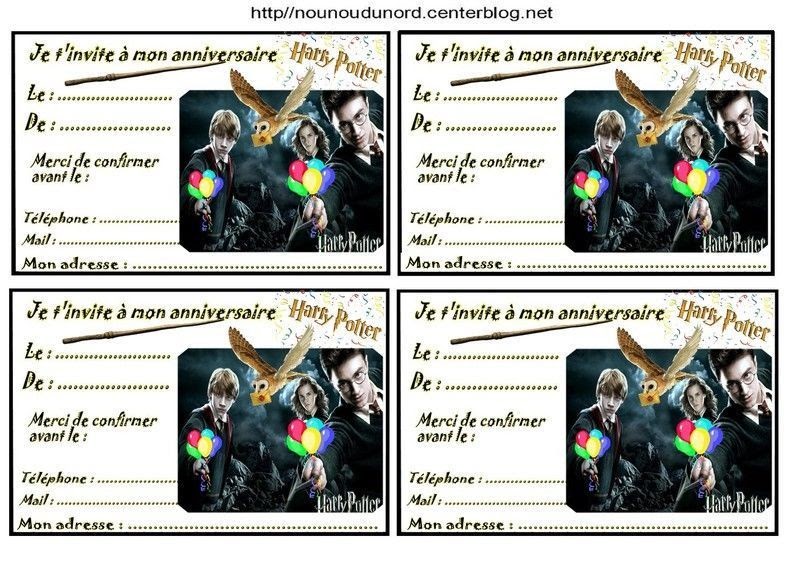 Carte Anniversaire Gratuite Harry Potter Deja Allena