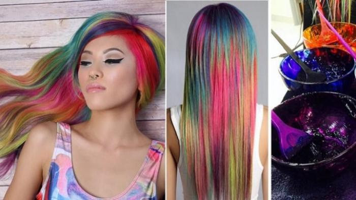 fashion diahsintya gaya warna  rambut remaja masa kini