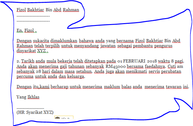 Contoh Surat Rayuan Saman Politeknik - Selangor g