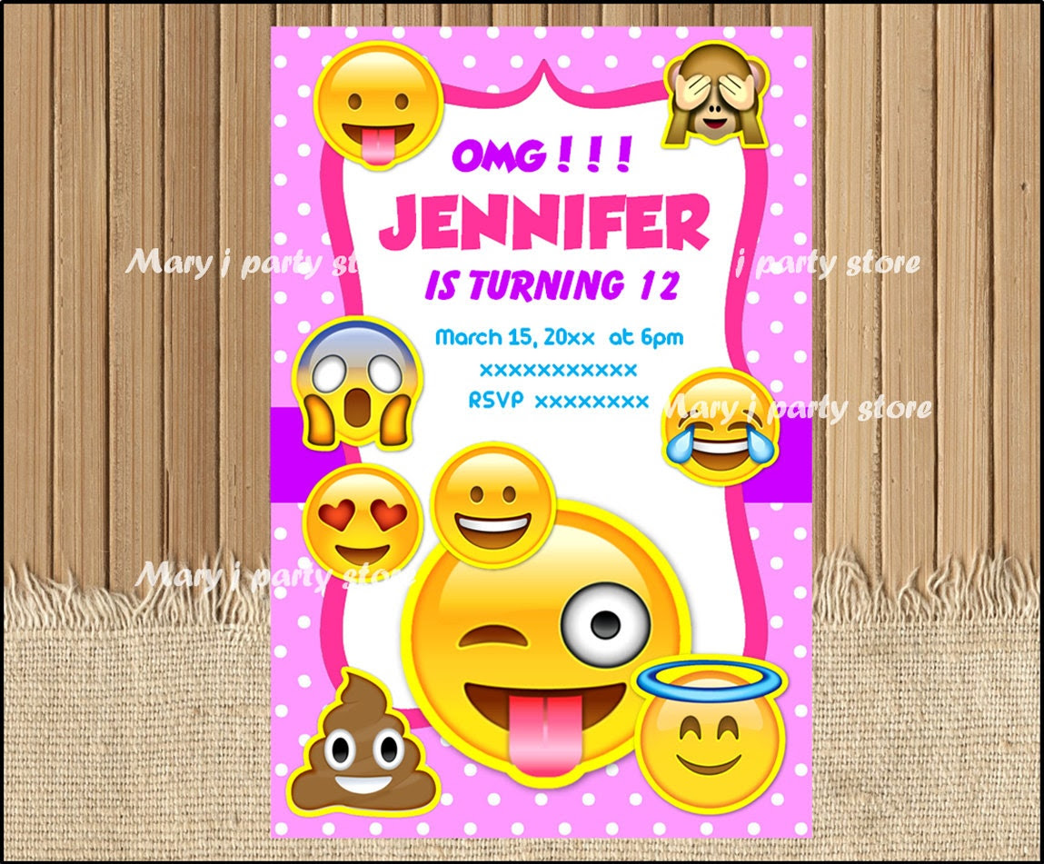 Invitation Anniversaire Emoji A Imprimer Analisa