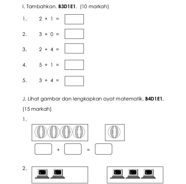 Contoh Soalan Ujian Bulanan Matematik Tahun 3 - Resepi Book e