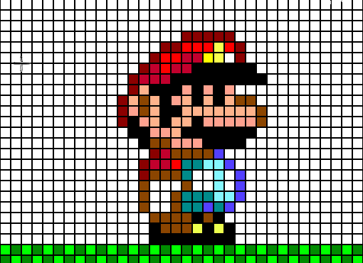 Pixel Art Grid Mario Gallery Of Arts And Crafts