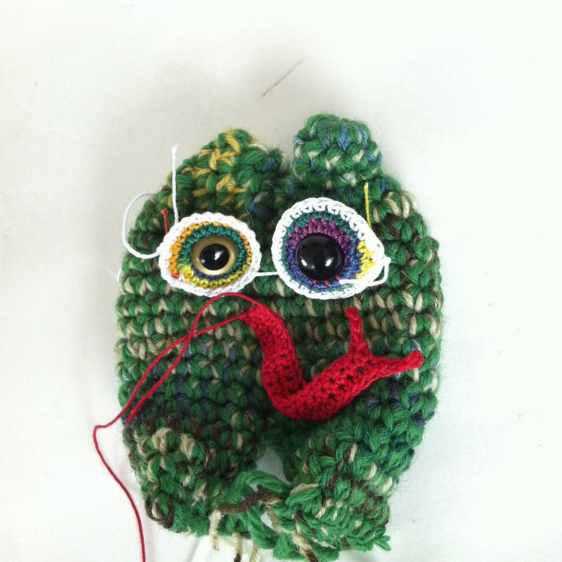 Froggy Mini Monster WIP by Knot By Gran'ma Froggy Mini Monster WIP by Knot By Gran'ma
