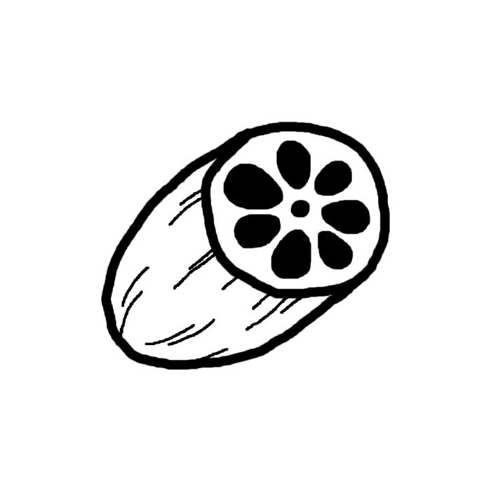 ぜいたくれんこん イラスト 花の画像