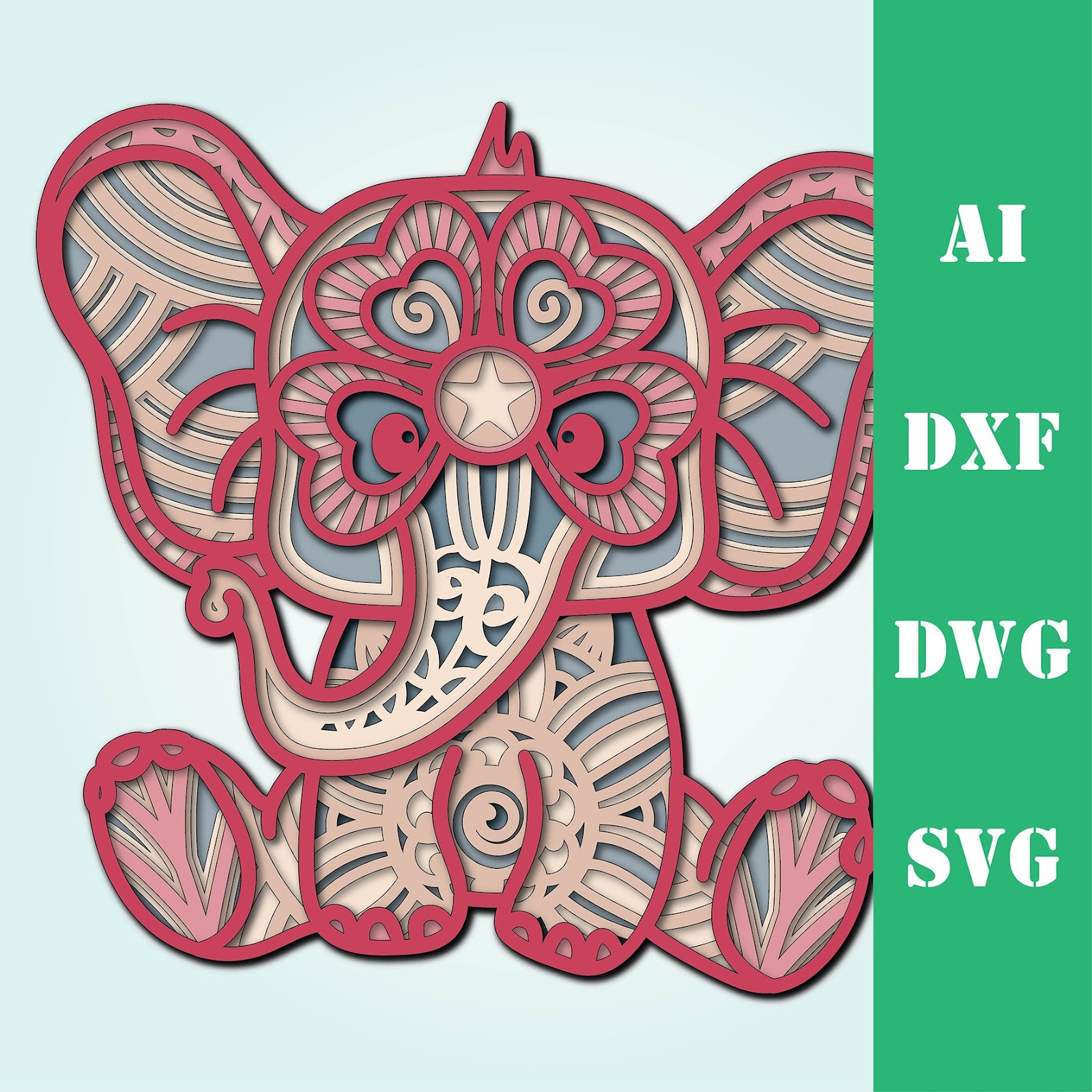 Free Free 173 Mandala Baby Elephant Svg Free SVG PNG EPS DXF File