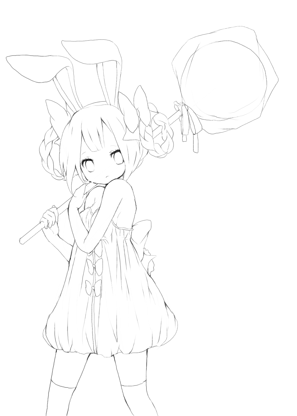 無料イラスト画像 最高かつ最も包括的な少女 線画 イラスト フリー