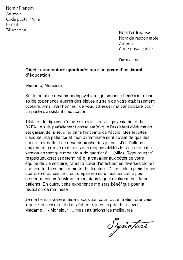 We would like to show you a description here but the site won't allow us. Lettre De Motivation Assistant D Education Modele De Lettre