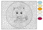Keep a cat and pumpkin company on a magical night. Animals Color By Number Coloring Pages Free Printable Pictures