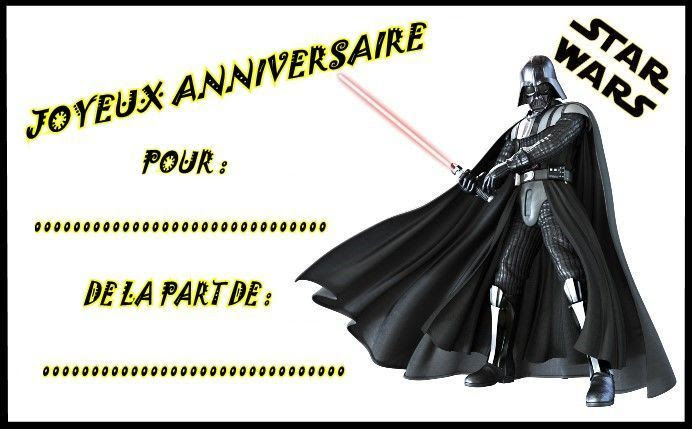 Carte Danniversaire Gratuite Superstar Wars Illaps