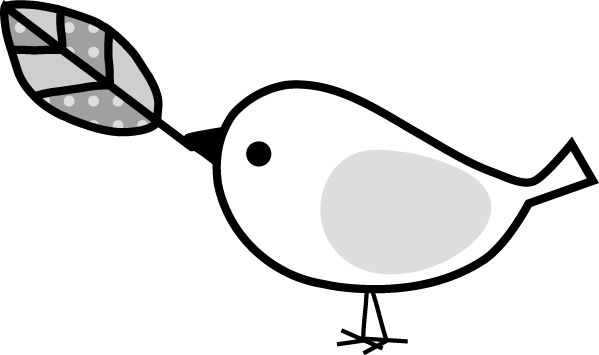 美しい花の画像 ベスト小鳥 イラスト 白黒