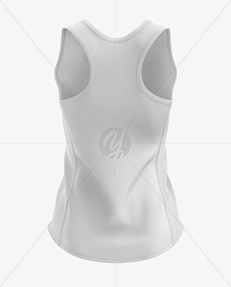 Download Download Women's Running Singlet mockup (Back View) PSD